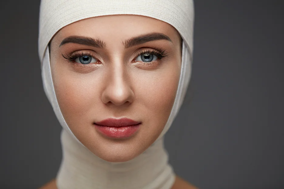 a woman wearing compression garment