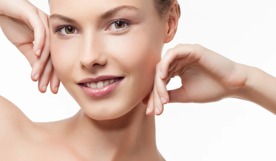 a woman with defined jawline